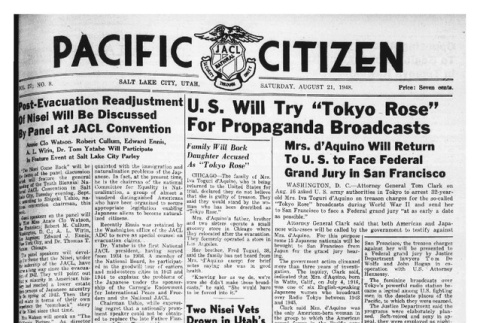 The Pacific Citizen, Vol. 27 No. 8 (August 21, 1948) (ddr-pc-20-33)