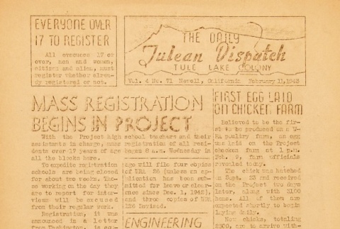Tulean Dispatch Vol. 4 No. 71 (February 11, 1943) (ddr-densho-65-157)