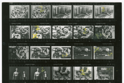 Contact sheet with production marks (ddr-densho-1007-219)