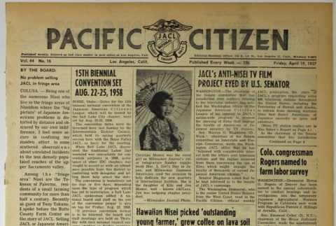 Pacific Citizen, Vol. 44, No. 16 (April 19, 1957) (ddr-pc-29-16)