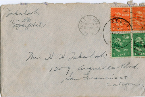 Envelope, front and back (ddr-densho-410-148)