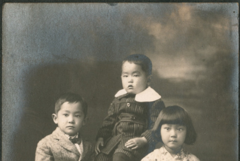 Portrait of three children (ddr-densho-293-42)