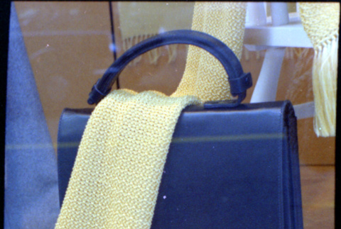 Display of handbag and gloves (ddr-densho-426-733)