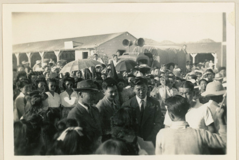 Crowd for departure (ddr-densho-37-885)