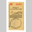 Receipt for U.S. postal money order (ddr-csujad-38-531)