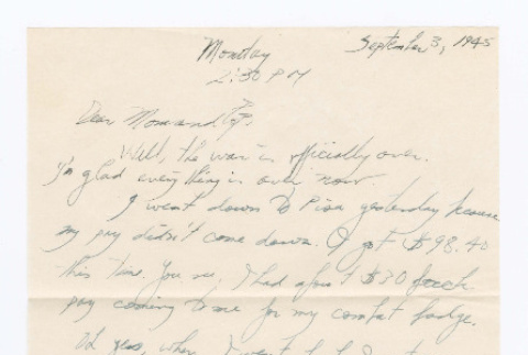 Letter from Tadashi Ishida to Mr. & Mrs. Y Ishida (ddr-densho-535-248)