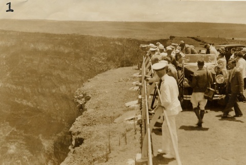 Franklin D. Roosevelt and others at a lookout (ddr-njpa-1-1596)