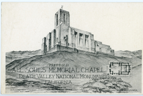 Proposed all souls memorial chapel for Death Valley national monument (ddr-csujad-47-89)