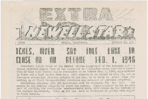 The Newell Star, Extra (October 18, 1945) (ddr-densho-284-90)
