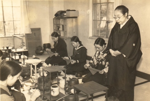 Woman leading a tea ceremony class (ddr-njpa-4-2158)