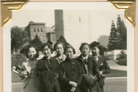 Group of young women on Berkeley campus (ddr-densho-341-57)