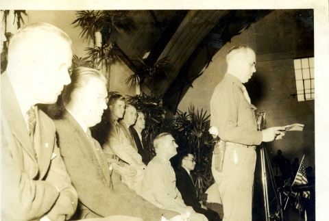 Speech at an induction ceremony (ddr-densho-22-256)