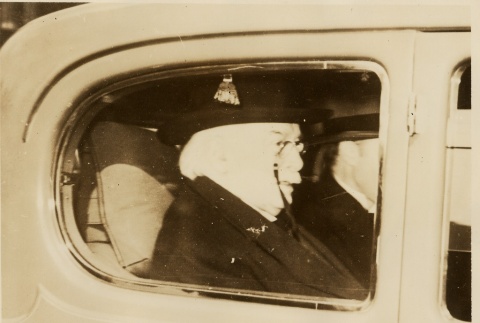 David Lloyd George riding in a car (ddr-njpa-1-1207)
