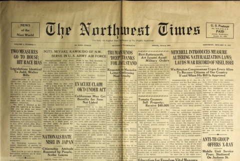 The Northwest Times Vol. 5 No. 8 (January 27, 1951) (ddr-densho-229-269)