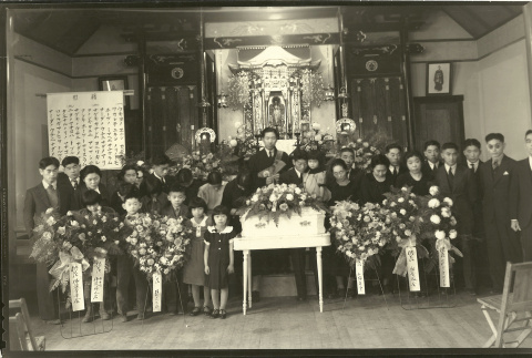 Funeral inside the Yakima Buddhist Church (ddr-densho-293-22)