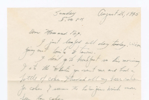 Letter from Tadashi Ishida to Mr. & Mrs. Y Ishida (ddr-densho-535-243)