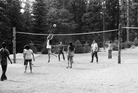 Campers playing volleyball (ddr-densho-336-482)