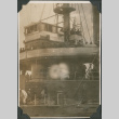 View of ship with crew on deck (ddr-densho-483-542)