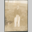 Man standing in yard (ddr-densho-316-205)