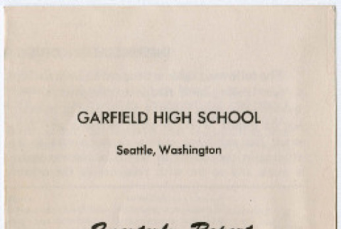 Quarterly Report, Garfield High School (ddr-densho-355-67)