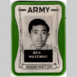 ID Badge for Ben Mayewaki (ddr-densho-563-25)