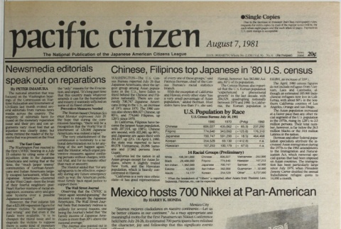 Pacific Citizen, Whole No. 2150, Vol. 93, No. 6 (August 7, 1981) (ddr-pc-53-31)