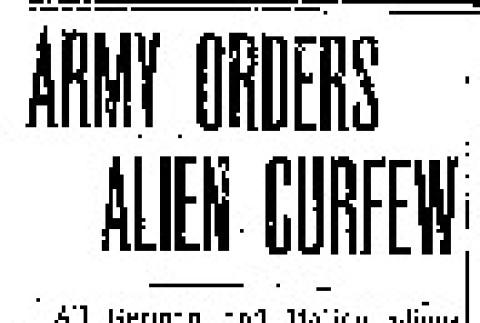 Army Orders Alien Curfew (March 24, 1942) (ddr-densho-56-710)