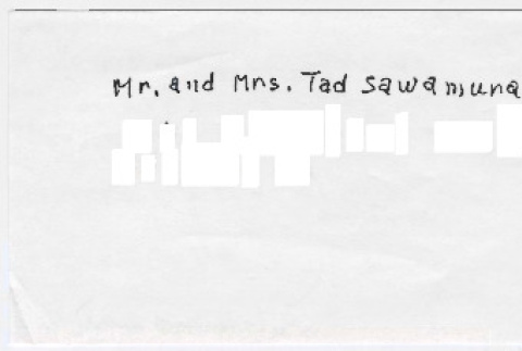 Address and note (ddr-densho-501-81)