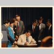 [Photograph of President Ronald Reagan signing the Civil Liberties Act of 1988 on August 10, 1988] (ddr-csujad-29-247)