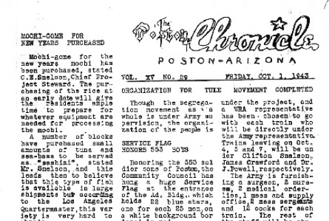 Poston Chronicle Vol. XV No. 29 (October 1, 1943) (ddr-densho-145-416)