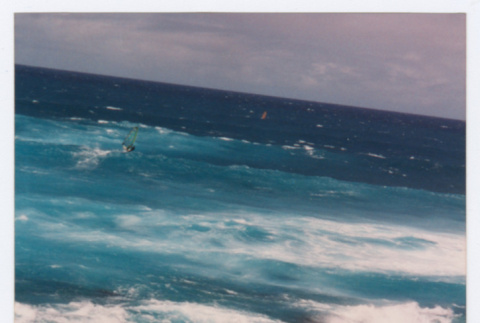 Windsurfers at Kahana Beach (ddr-densho-368-290)