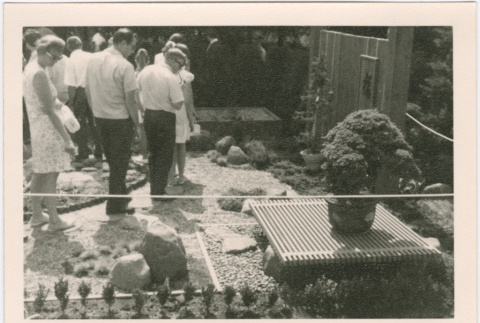 Attendees at a Japanese Garden Demonstration at Hill Nursery (ddr-densho-377-335)