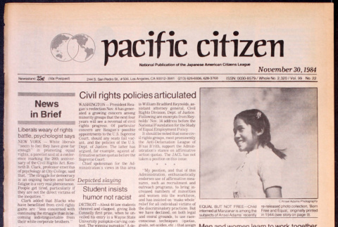 Pacific Citizen, Vol. 99, No. 22 (November 30, 1984) (ddr-pc-56-47)