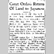 Court Orders Return Of Land to Japanese (March 6, 1945) (ddr-densho-56-1106)
