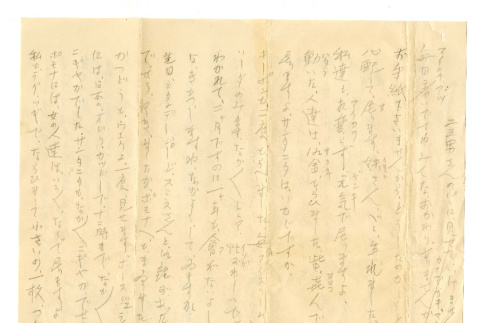 Letter from Tsuruno Meguro to Fumio Fred and Yoneko Takano, July 13, 1942 (ddr-csujad-42-53)