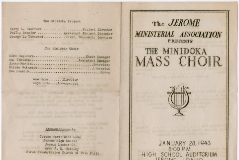 Minidoka Mass Choir Program (ddr-densho-560-14)