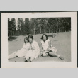 3 women on a wooded beach (ddr-densho-378-854)