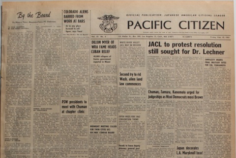 Pacific Citizen, Vol. 52, No. 6 (February 10, 1961) (ddr-pc-33-6)