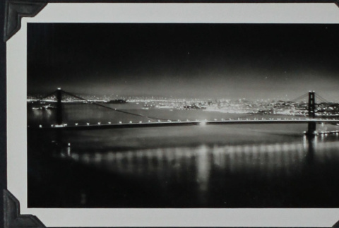 Golden Gate Bridge at night (ddr-densho-359-1360)