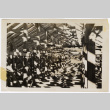 Man under frame of a roof (ddr-densho-433-714)