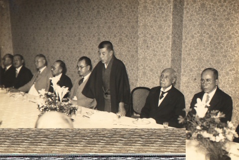 Yorinaga Matsudaira speaking at a dinner party (ddr-njpa-4-817)