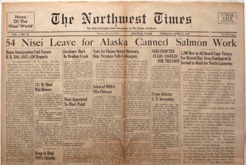 The Northwest Times Vol. 1 No. 42 (June 17, 1947) (ddr-densho-229-30)