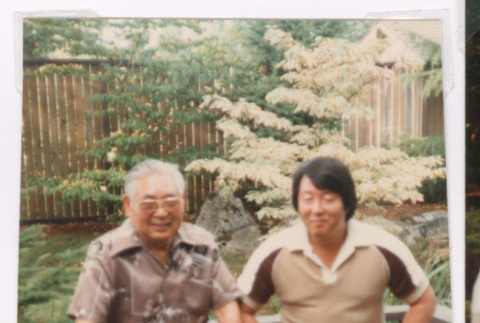 Takeo Isoshima with his son Glenn Isoshima (ddr-densho-477-516)