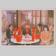 Four people seated at table with gifts (ddr-densho-426-1219)