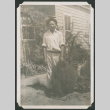 man in yard (ddr-densho-378-421)