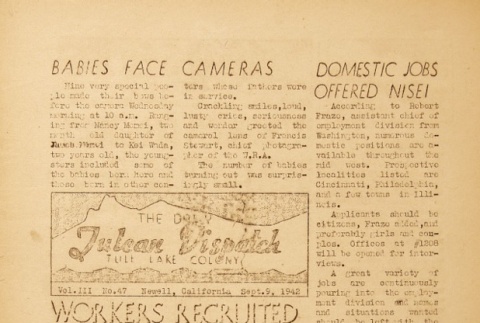 Tulean Dispatch Vol. III No. 47 (September 9, 1942) (ddr-densho-65-44)