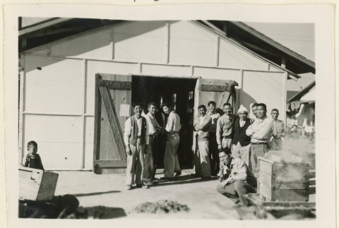 Group making mochi (ddr-densho-37-1314)