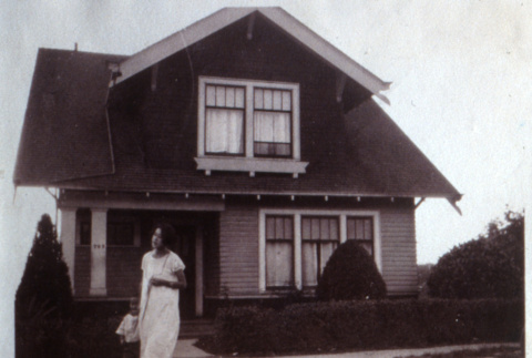 Woman and child in front of house (ddr-densho-1007-620)