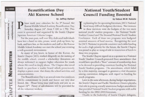 Seattle Chapter, JACL Reporter, Vol. 39, No. 7, July 2002 (ddr-sjacl-1-502)