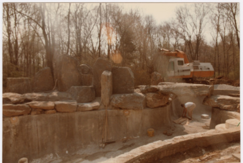 Cleaning up pool bottom (ddr-densho-377-1849)